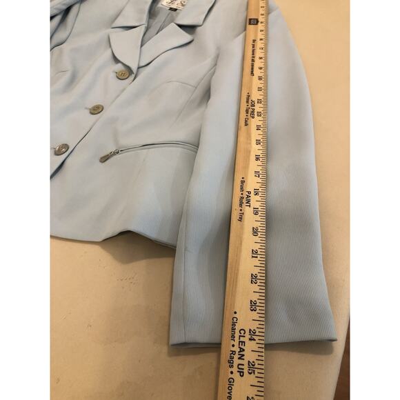 Le Suit New York Women Jacket 14 Clueless Preppy Office Siren Blue 3 Buttons - Picture 9 of 9